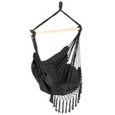 Hangmat Hangstoel Braziliaans + kussens – Zwart