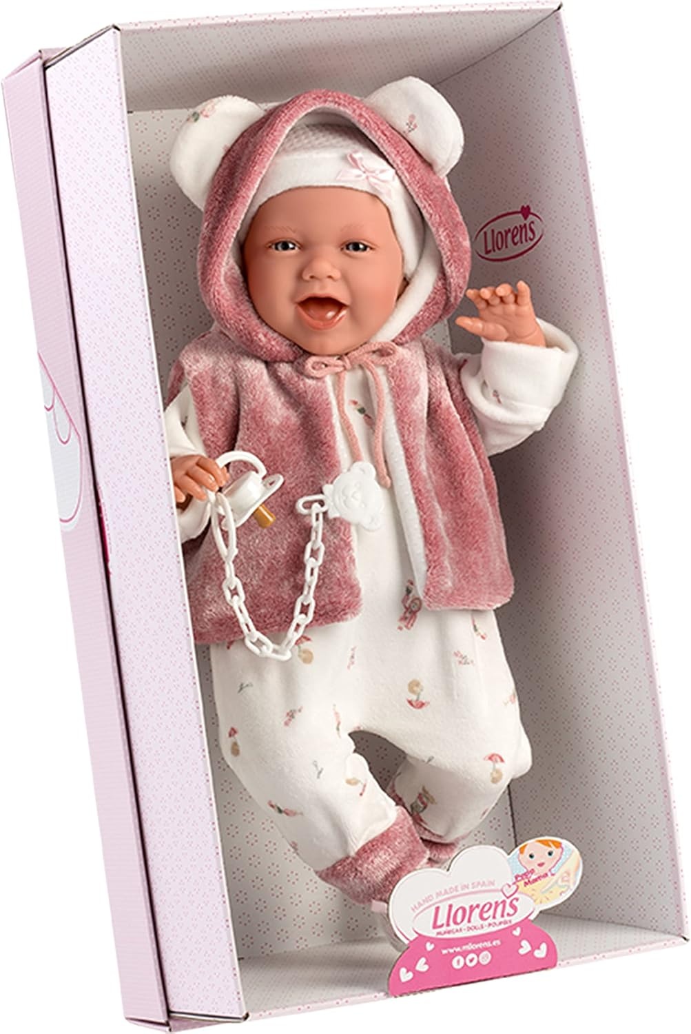 Llorens Mimi Babypop 42 cm met Roze Outfit en Accessoires