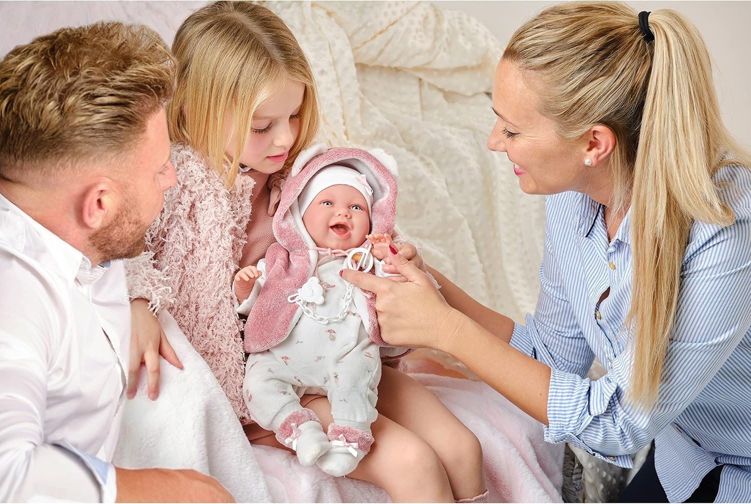 Llorens Mimi Babypop 42 cm met Roze Outfit en Accessoires
