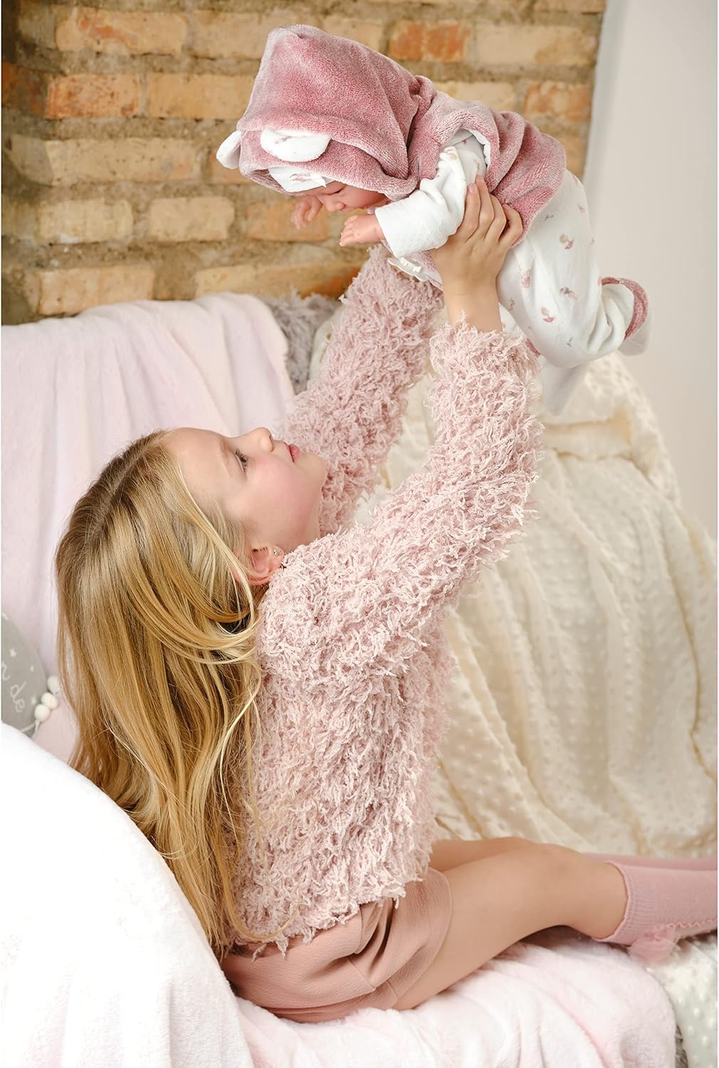 Llorens Mimi Babypop 42 cm met Roze Outfit en Accessoires