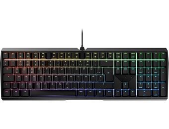 CHERRY MX BOARD 3.0 S Mechanisch Gaming Toetsenbord, QWERTZ, Aluminium, RGB, MX Silent Red, Zwart