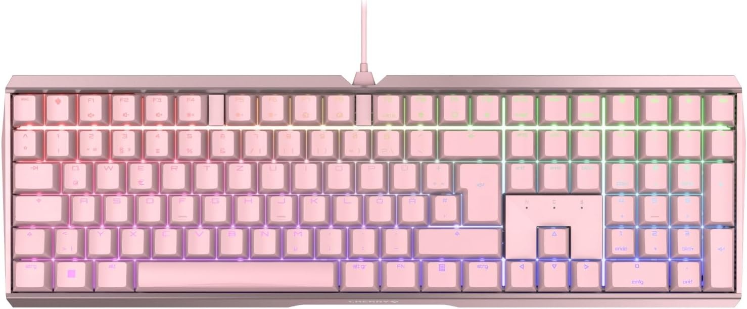CHERRY MX BOARD 3.0 S Mechanisch Gaming Toetsenbord, QWERTZ, Aluminium, RGB, MX Silent Red, Zwart
