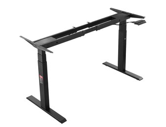 VEVOR Bureauframe met dubbele motor, instelbare hoogte 65-129 cm en lengte 110-178 cm, elektrisch tafelframe, ergonomische werkstationbasis, 3 standen (alleen zwart frame)