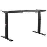 VEVOR Bureauframe met dubbele motor, instelbare hoogte 65-129 cm en lengte 110-178 cm, elektrisch tafelframe, ergonomische werkstationbasis, 3 standen (alleen zwart frame)