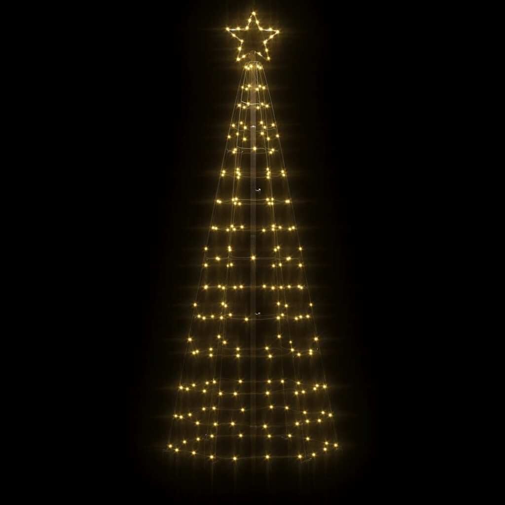 LED Kerstboom 180 cm met 220 Lampjes & 8 Effecten - Warm Wit, 77% Korting