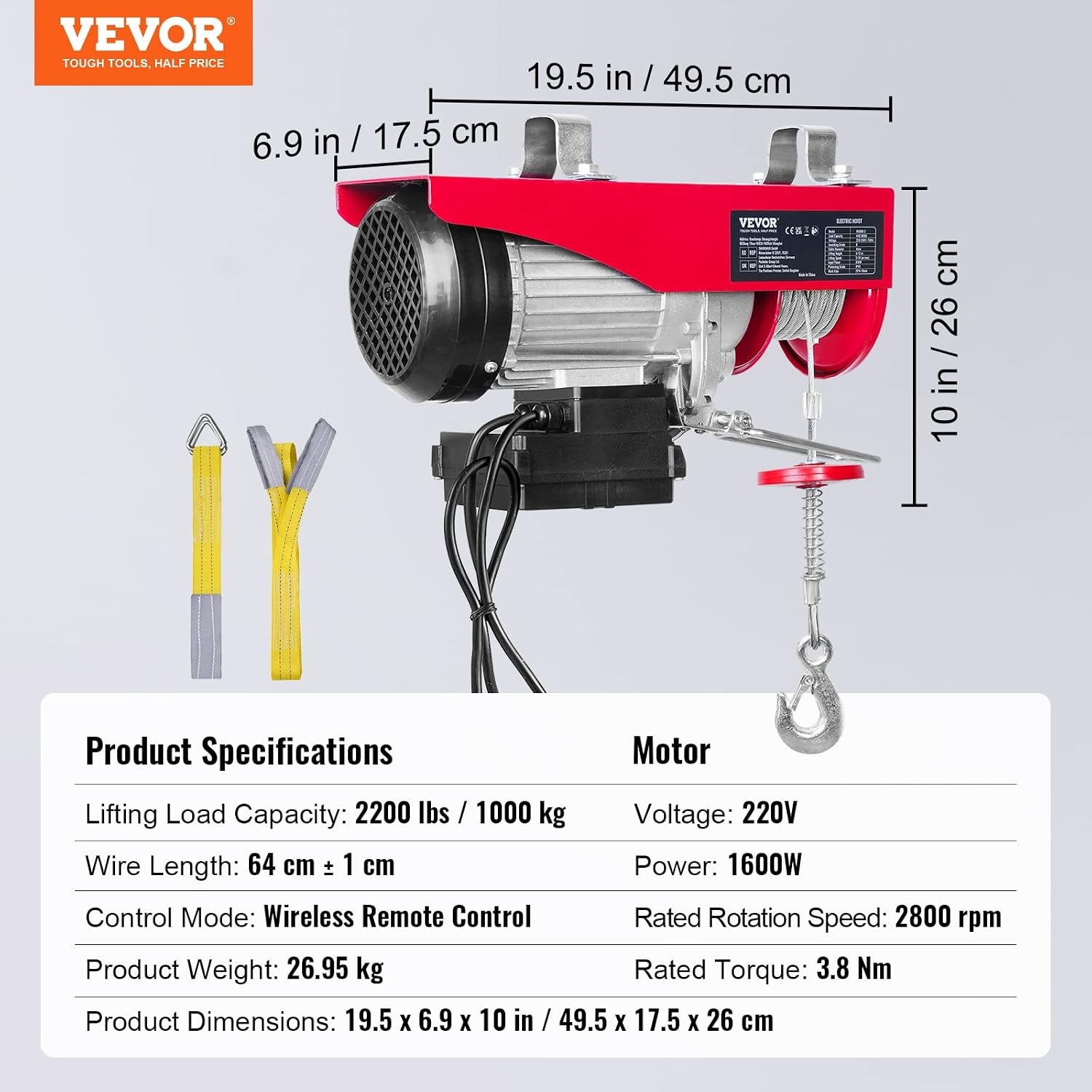 Elektrische Takel 1000kg - 59% Korting!
