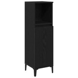 Badkamerkast Zwart Eiken 30x100cm - 54% Korting!