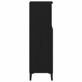 Badkamerkast Zwart Eiken 30x100cm - 54% Korting!