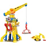 Rubble & Crew - Bark Yard Kraantoren-speelset met Rubble-figuurtje en 340 g Kinetic Build-It speelzand