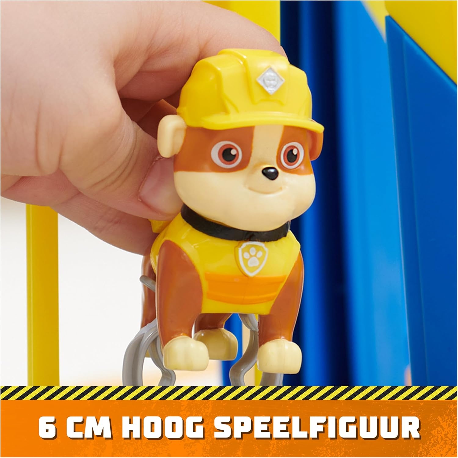 Rubble & Crew - Bark Yard Kraantoren-speelset met Rubble-figuurtje en 340 g Kinetic Build-It speelzand