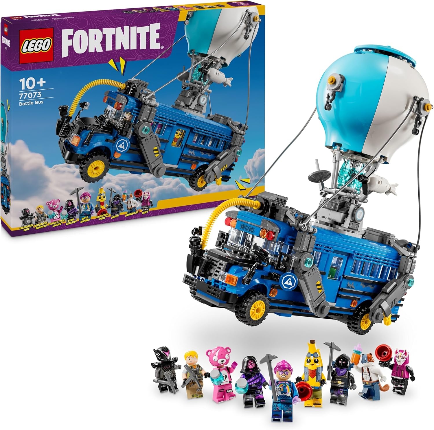 LEGO Fortnite Battle Bus – Speelgoed voor Kinderen Met 9 Personage Figuren en Accessoires – Cadeau voor Gamers Vanaf 10 Jaar, Meisjes, Jongens, Tieners en Fans – 77073