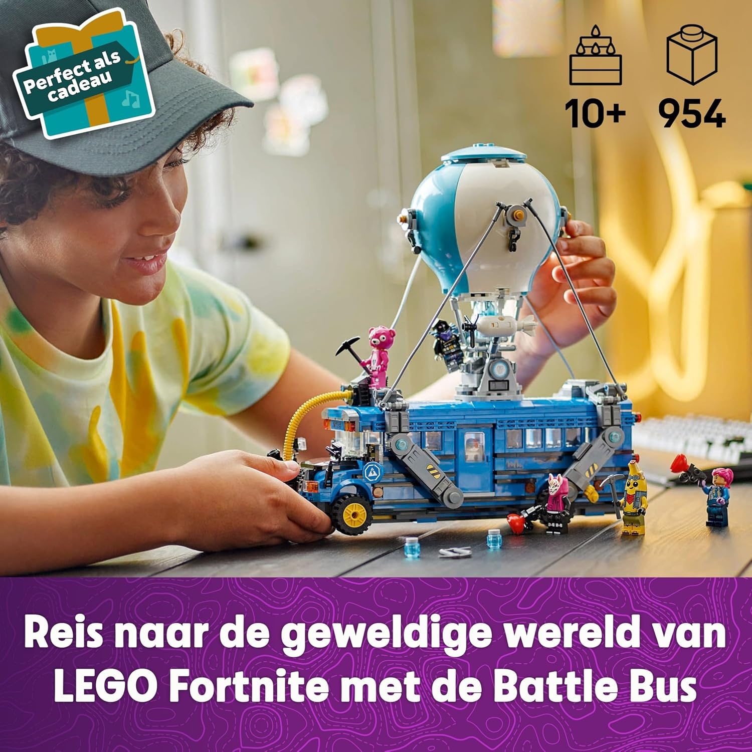 LEGO Fortnite Battle Bus – Speelgoed voor Kinderen Met 9 Personage Figuren en Accessoires – Cadeau voor Gamers Vanaf 10 Jaar, Meisjes, Jongens, Tieners en Fans – 77073