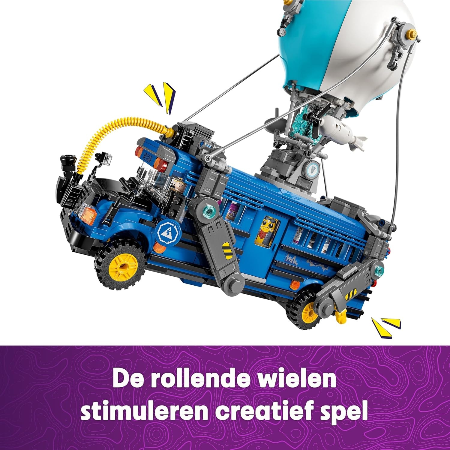 LEGO Fortnite Battle Bus – Speelgoed voor Kinderen Met 9 Personage Figuren en Accessoires – Cadeau voor Gamers Vanaf 10 Jaar, Meisjes, Jongens, Tieners en Fans – 77073