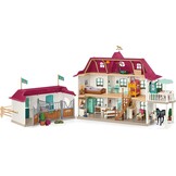 schleich HORSE CLUB | Paardenboerderij Lakeside 42551 | Set met huis, stal, 2 paarden, Hannah, haar ouders en accessoires | cadeau voor kinderen | paardenspeelgoed vanaf 5 jaar | 192-delig set