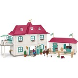 schleich HORSE CLUB | Paardenboerderij Lakeside 42551 | Set met huis, stal, 2 paarden, Hannah, haar ouders en accessoires | cadeau voor kinderen | paardenspeelgoed vanaf 5 jaar | 192-delig set