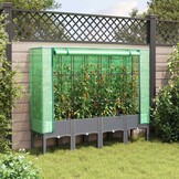 Verhoogde Plantenbak met Kas 160x40x140cm Rattanlook - 35% Korting