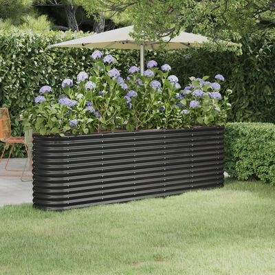 Plantenbak Staal Antraciet 224x40x68 cm - 34% Korting!