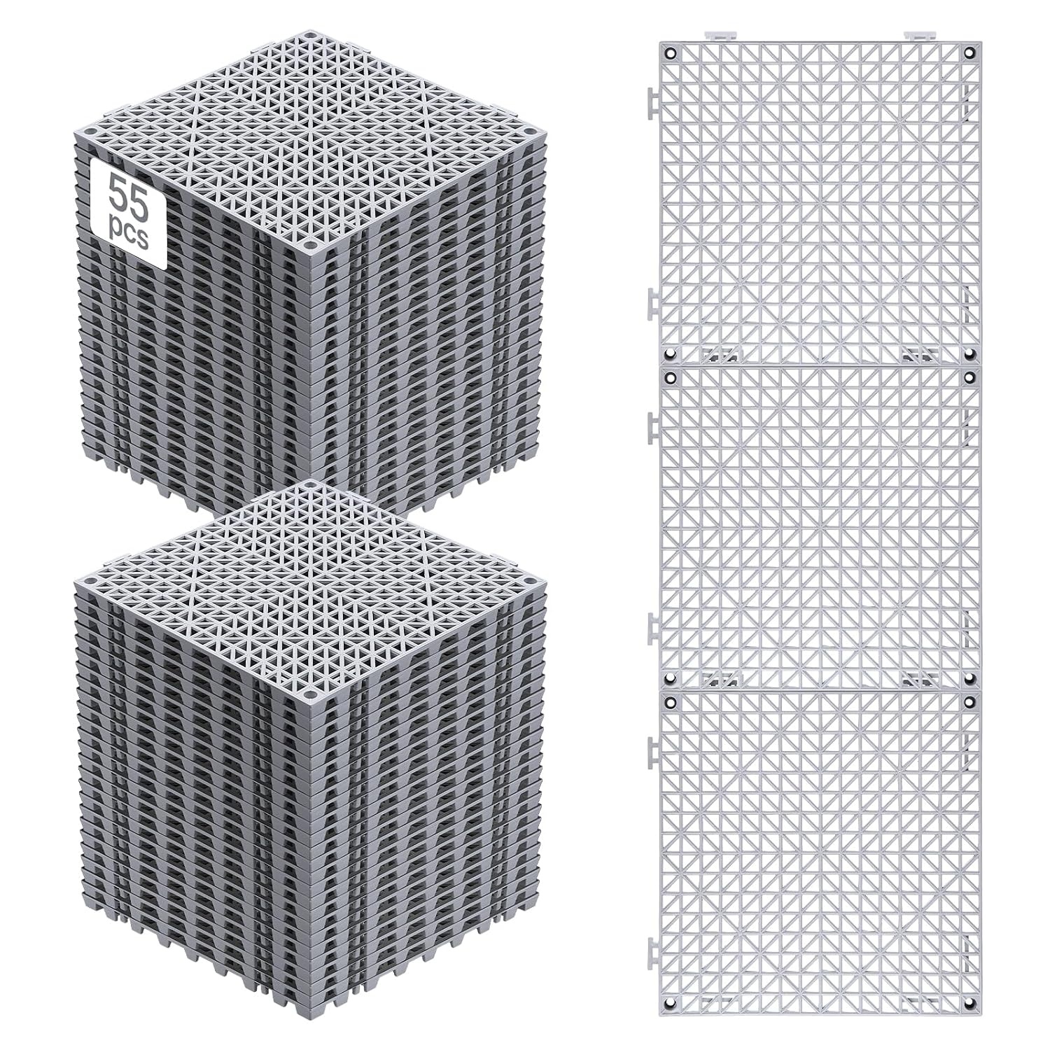 55 Antislip Drainagematten PVC 30x30 cm | 15mm dik | 30% Korting