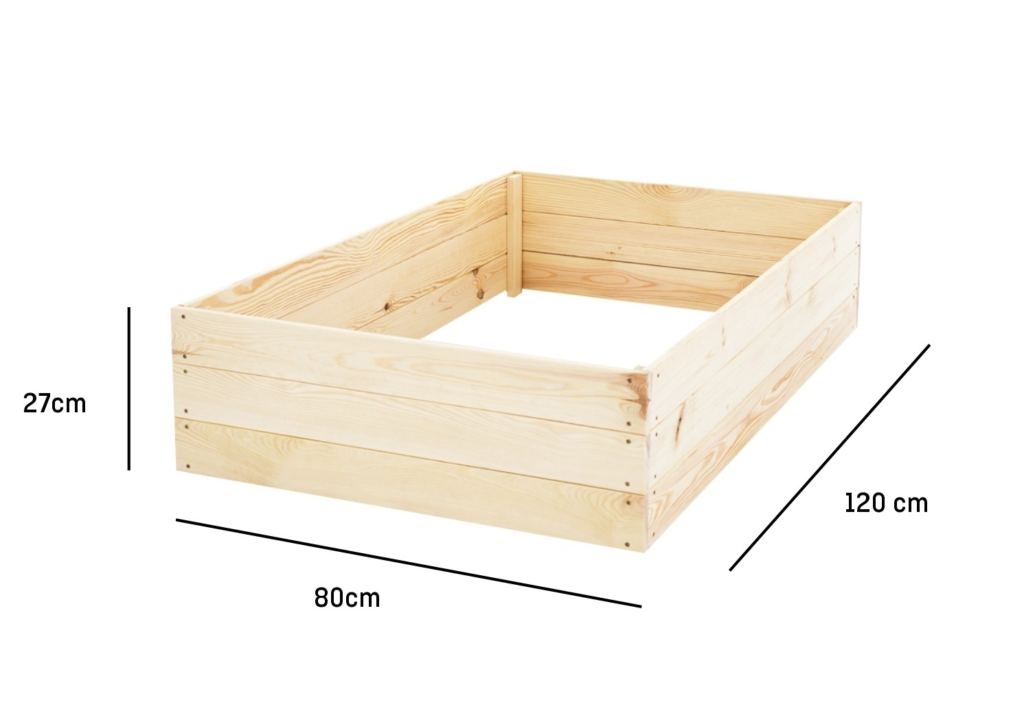 Houten Moestuinbak 120x80x27 cm - 38% Korting