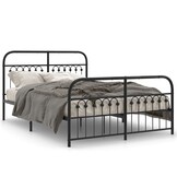 VidaXL Zwart Metalen Bedframe 140x190 cm - 47% Korting!