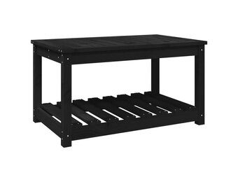 vidaXL Tuintafel Grenenhout Zwart 82,5x50,5x45 cm - 34% Korting