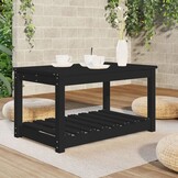 vidaXL Tuintafel Grenenhout Zwart 82,5x50,5x45 cm - 34% Korting