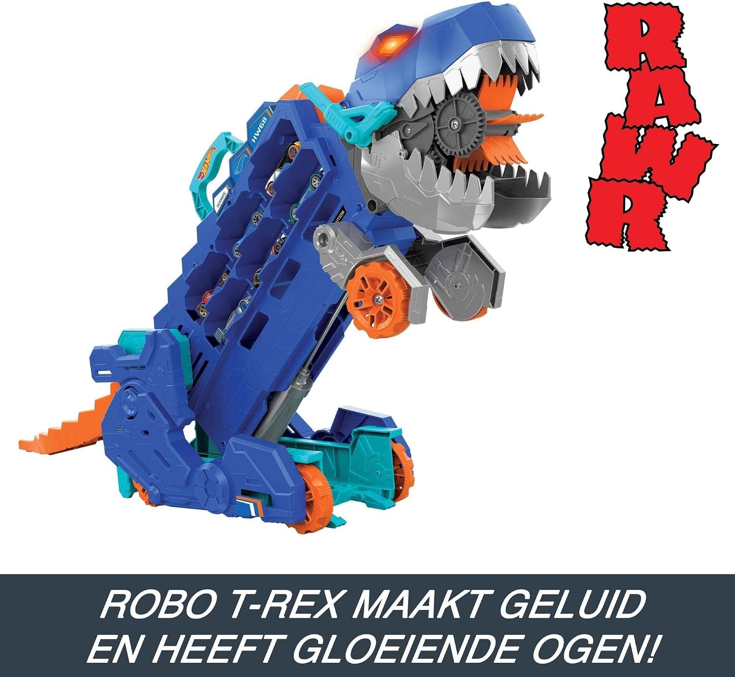 Hot Wheels T-Rex Vrachtwagen met Racebaan en Geluid - 34% Korting!