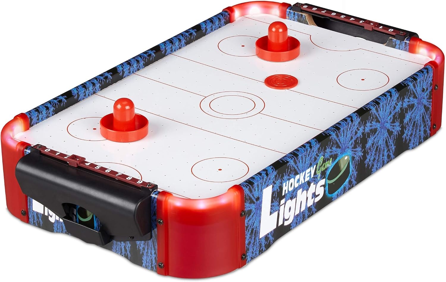 Airhockeytafel voor op tafel met LED-verlichting & Blower - 33% Korting