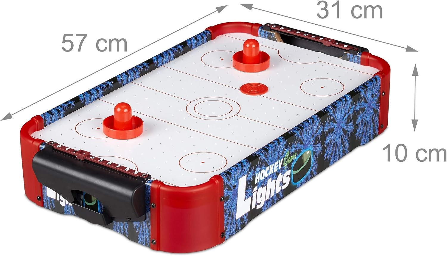 Airhockeytafel voor op tafel met LED-verlichting & Blower - 33% Korting