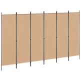 Kamerscherm Beige 6 Panelen 300x180cm Stof - 34% Korting!