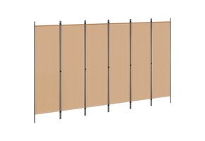 Kamerscherm Beige 6 Panelen 300x180cm Stof - 34% Korting!