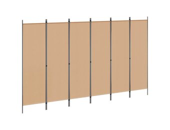 Kamerscherm Beige 6 Panelen 300x180cm Stof - 34% Korting!