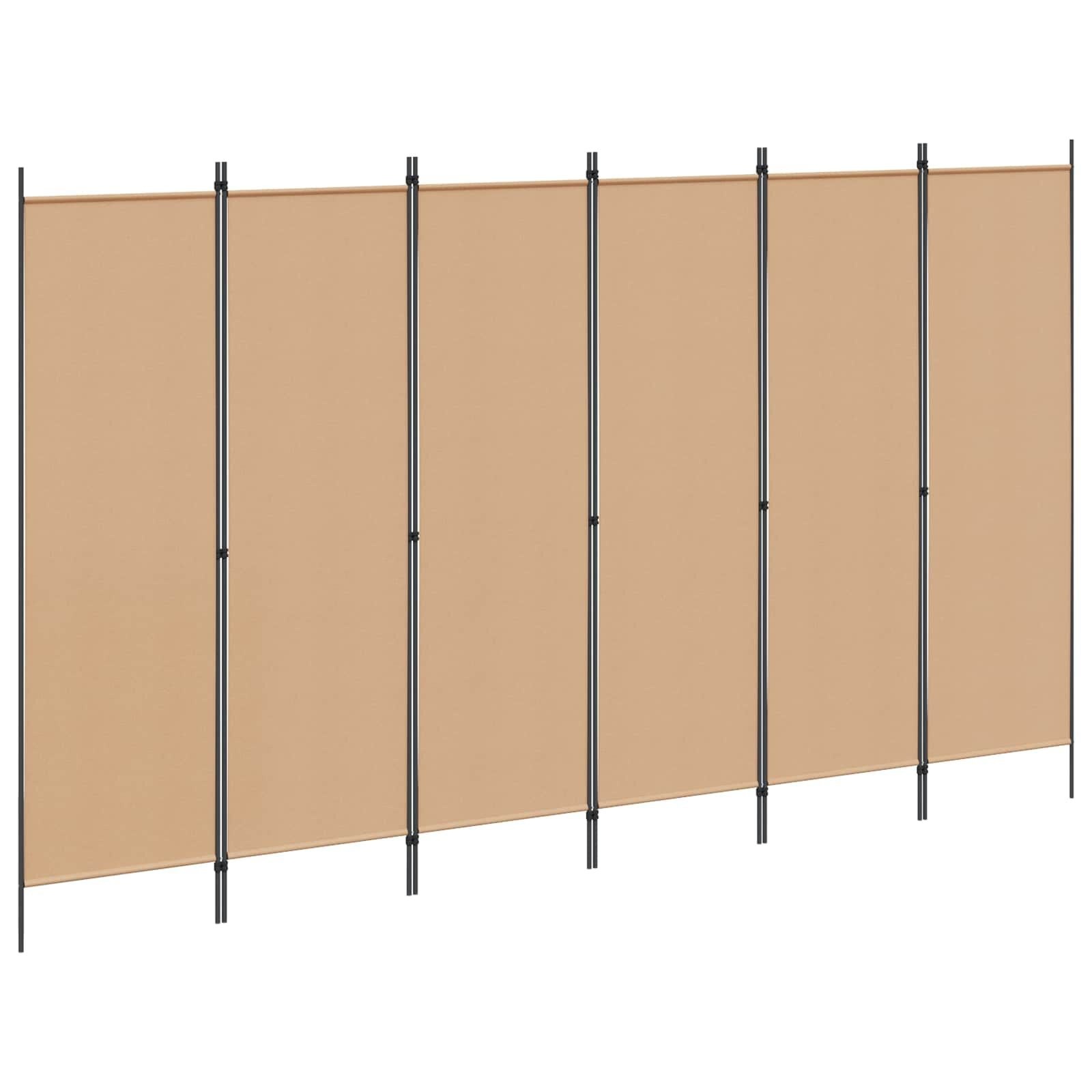 Kamerscherm Beige 6 Panelen 300x180cm Stof - 34% Korting!