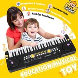 Elektronisch Kinder Keyboard 49 Toetsen met Microfoon - 34% Korting!