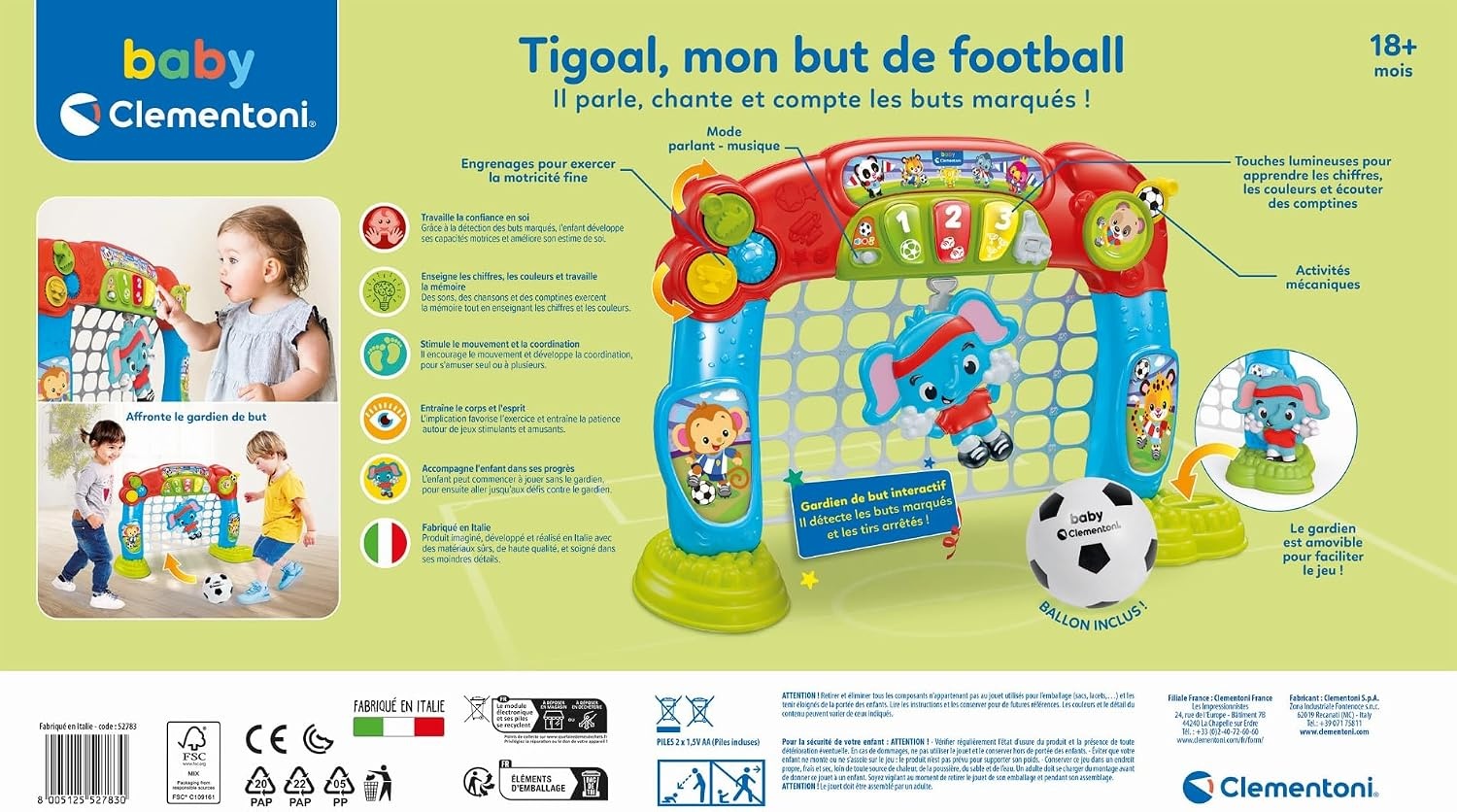 Interactief Voetbaldoel voor Kinderen | Tigoal met Geluid & Licht | Motorische Ontwikkeling | 33% Korting