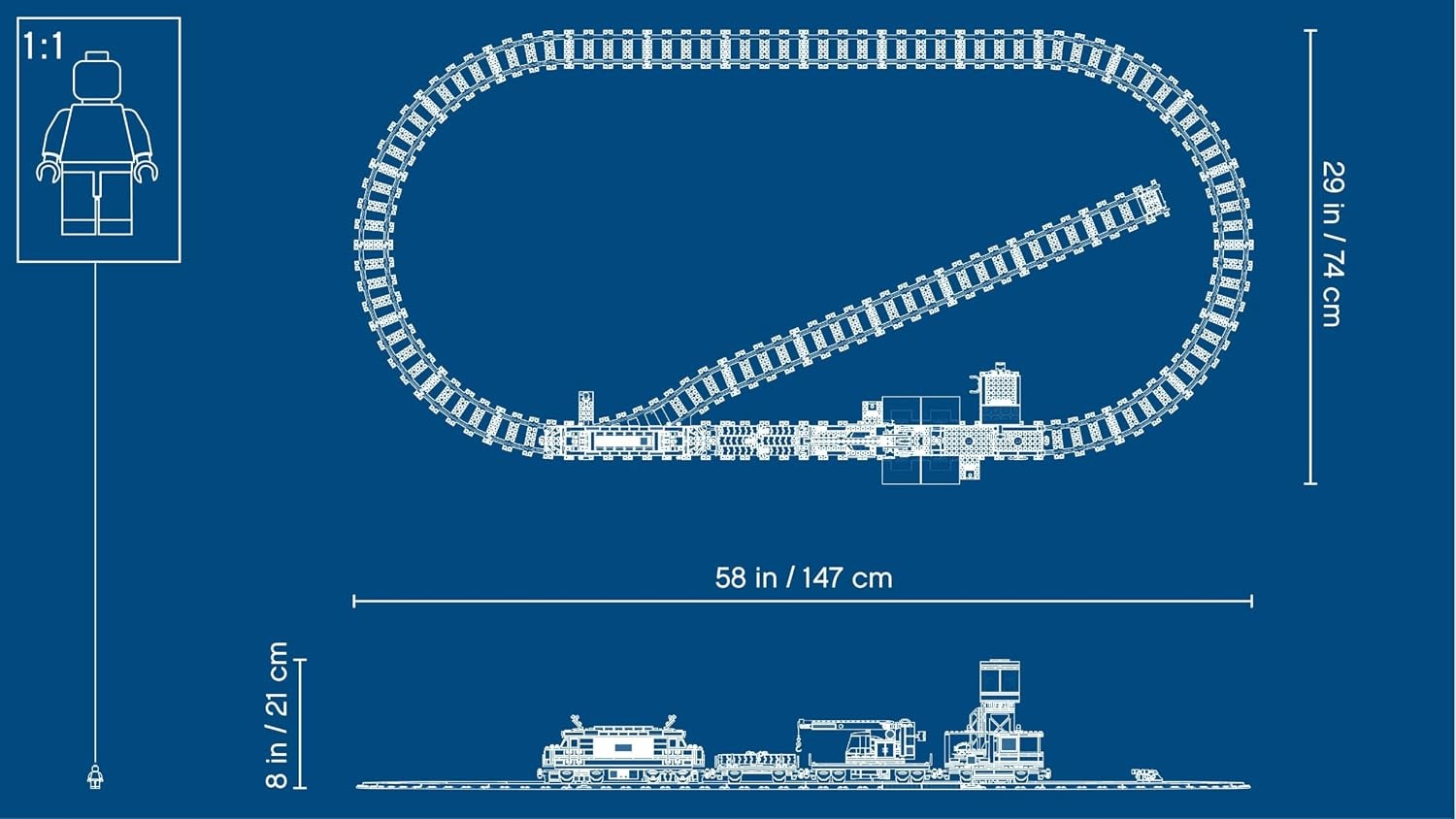LEGO City Goederentrein 60198: Bestuurbare Trein met Rails & Kraan - 60% Korting
