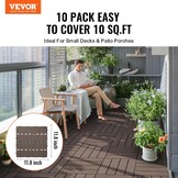 Donkerbruine Houten Terrastegels met Kliksysteem - 30x30 cm - 27 Stuks - 35% Korting