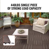 Donkerbruine Houten Terrastegels met Kliksysteem - 30x30 cm - 27 Stuks - 35% Korting