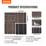 Donkerbruine Houten Terrastegels met Kliksysteem - 30x30 cm - 27 Stuks - 35% Korting