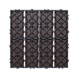 Donkerbruine Houten Terrastegels met Kliksysteem - 30x30 cm - 27 Stuks - 35% Korting