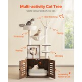 Krabpaal met Kattenbakombouw 138 cm - 54% Korting