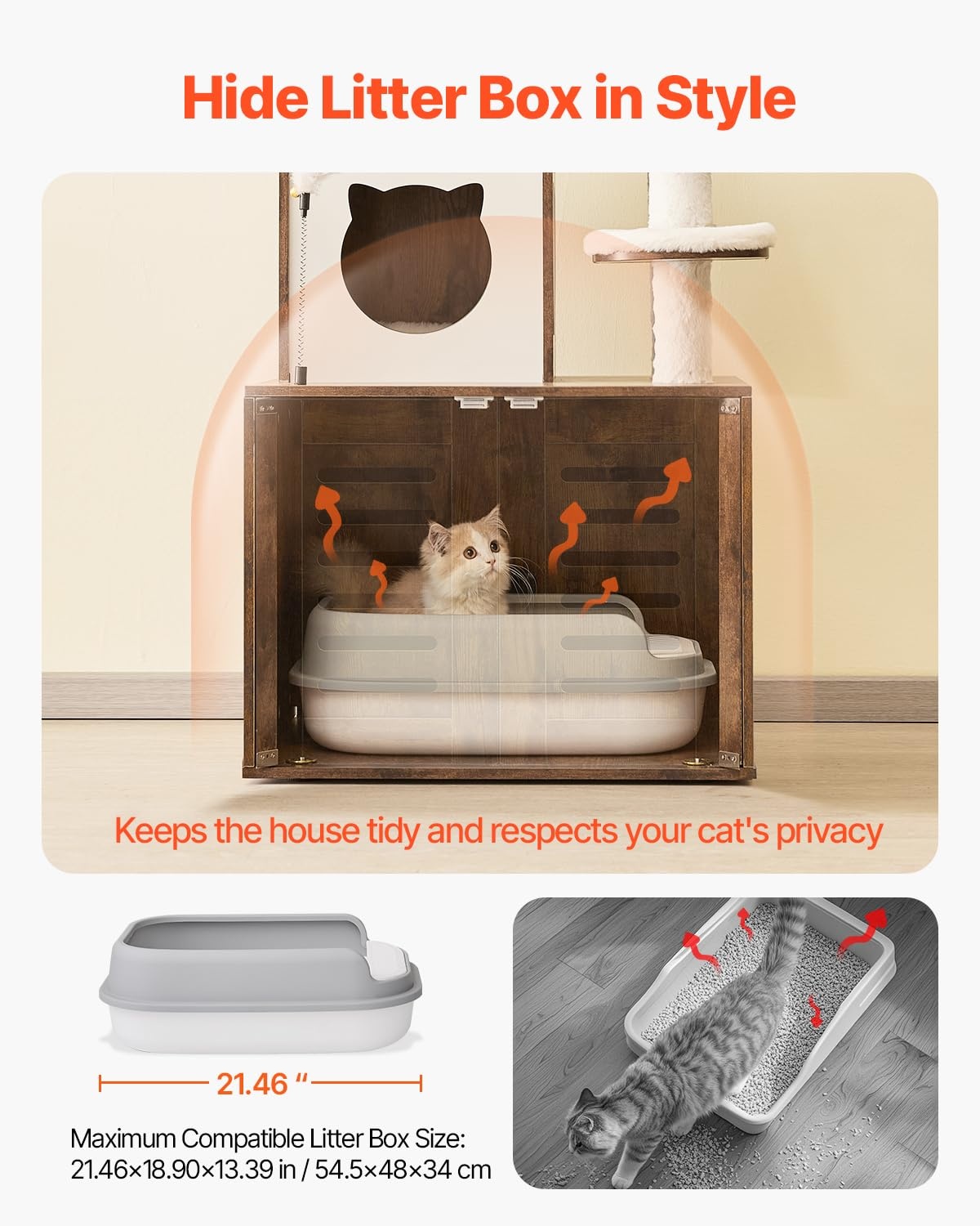 Krabpaal met Kattenbakombouw 138 cm - 54% Korting