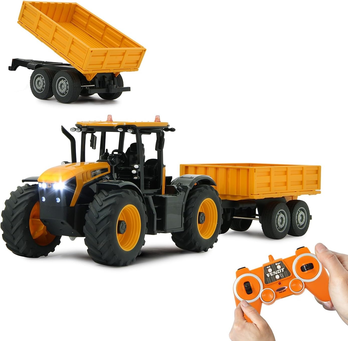 RC Tractor JCB Fastrac 1:24 met Kiepaanhanger - 34% Korting