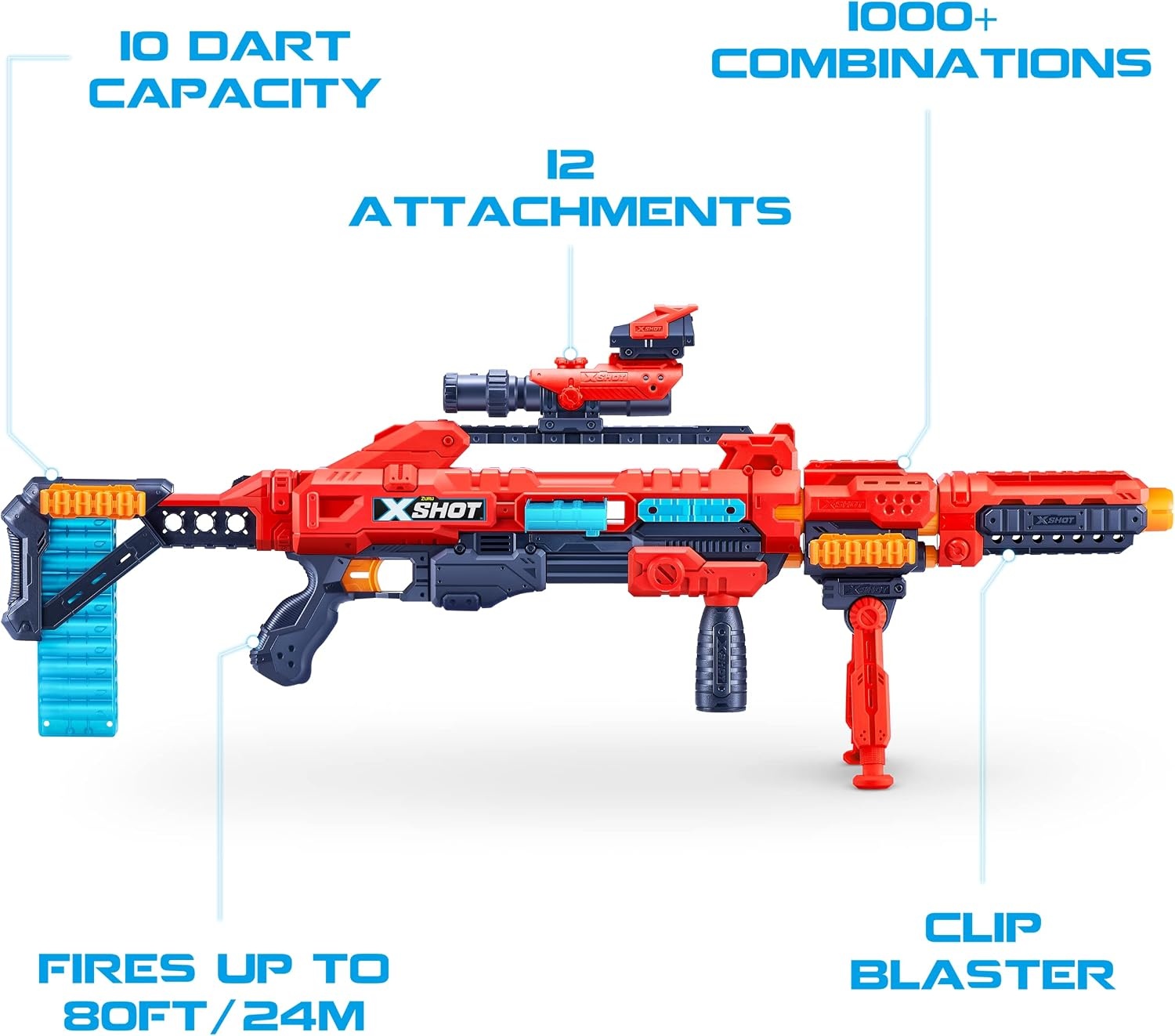 X-Shot Excel Regenerator Schuimblaster met 48 Darts - 34% Korting