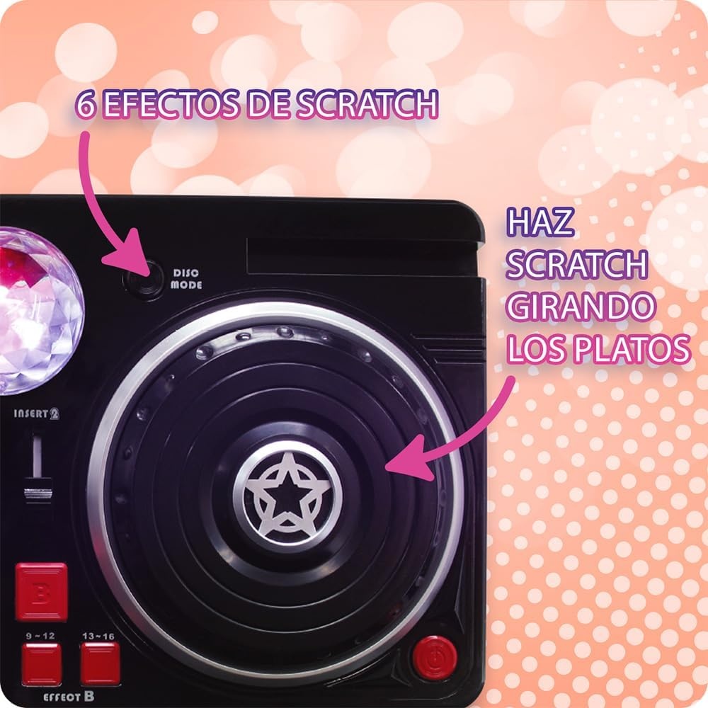 Kinder DJ Mengpaneel met Disco Licht & Microfoon - 58% Korting!