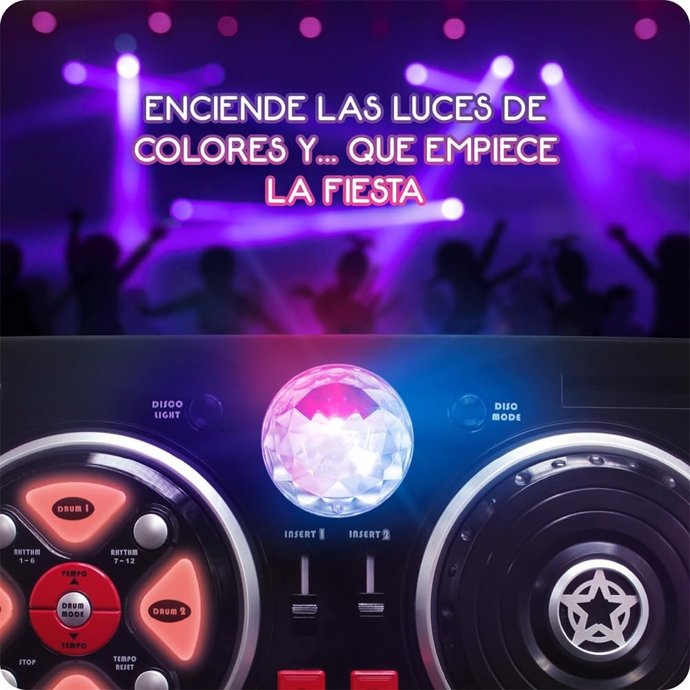 Kinder DJ Mengpaneel met Disco Licht & Microfoon - 58% Korting!