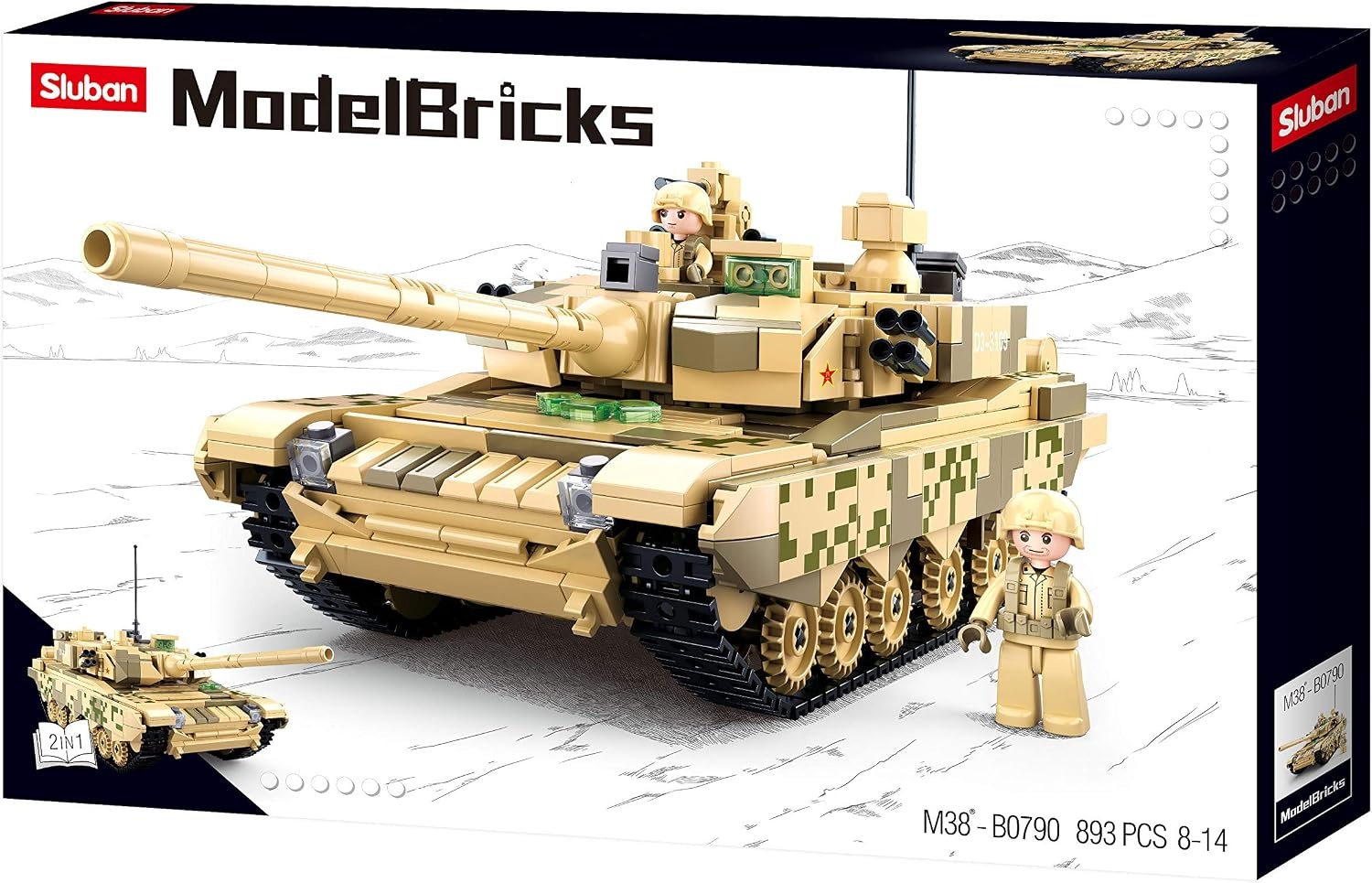 Main Battle Tank Bouwset 99A - 893 Delen, 34% Korting!