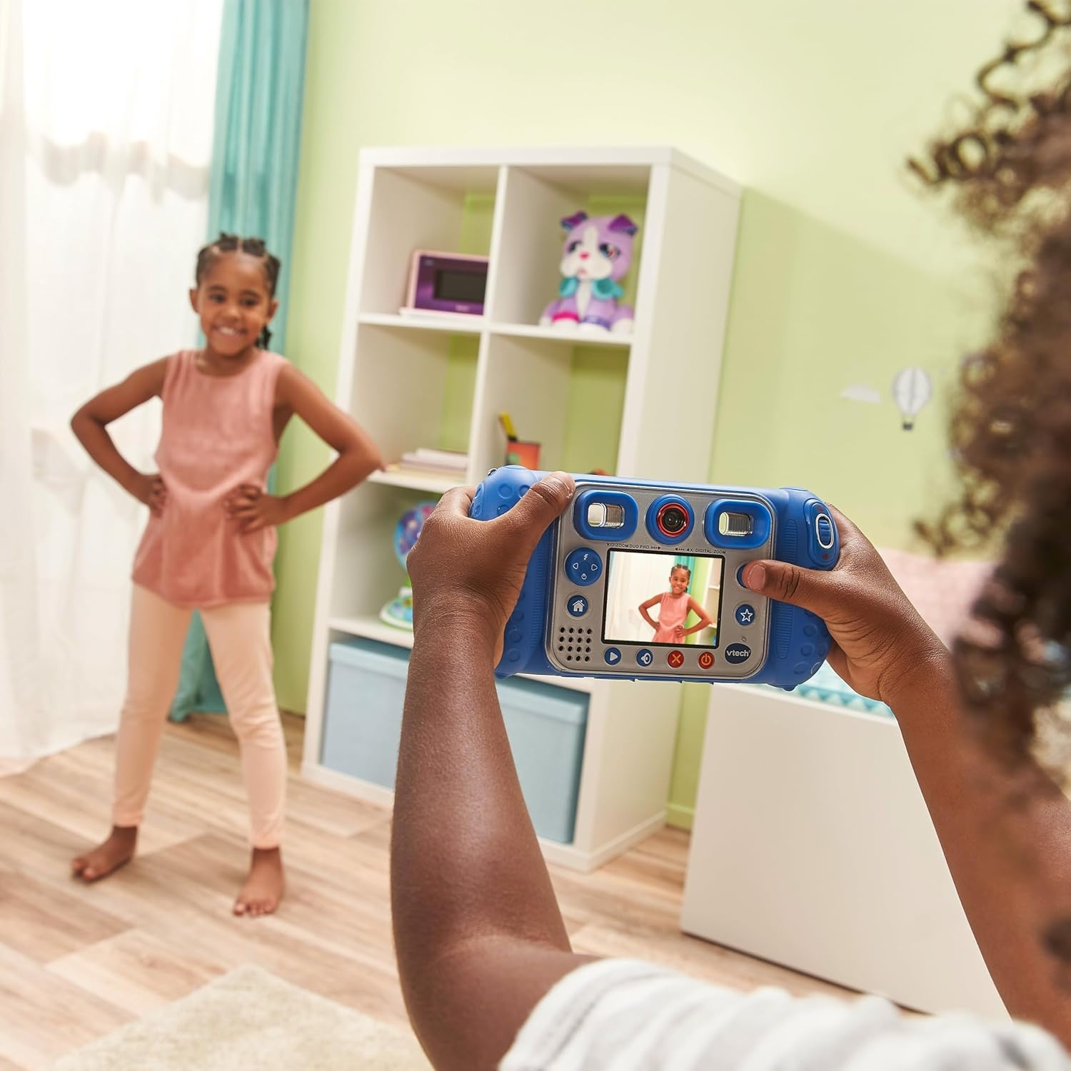 VTech KidiZoom Duo Pro Bundle with Free Bag - Only for a Short Time - Children's Camera with 2 Cameras, Photo and Video Function, Games, Music Players and Much More, Blue