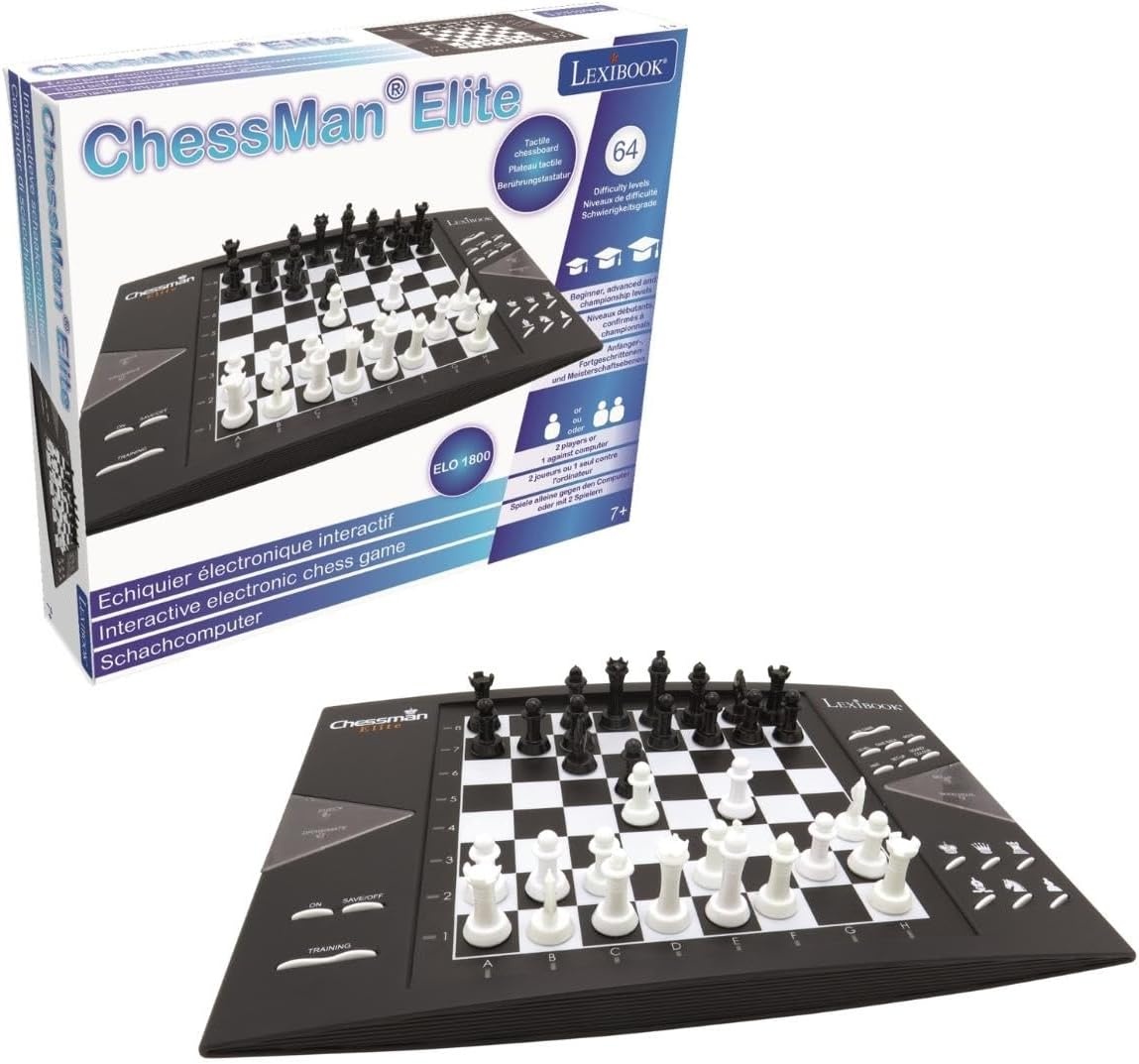 Interactief Schaakspel met 64 Niveaus & Trainingsmodus - Zwart - 29% Korting