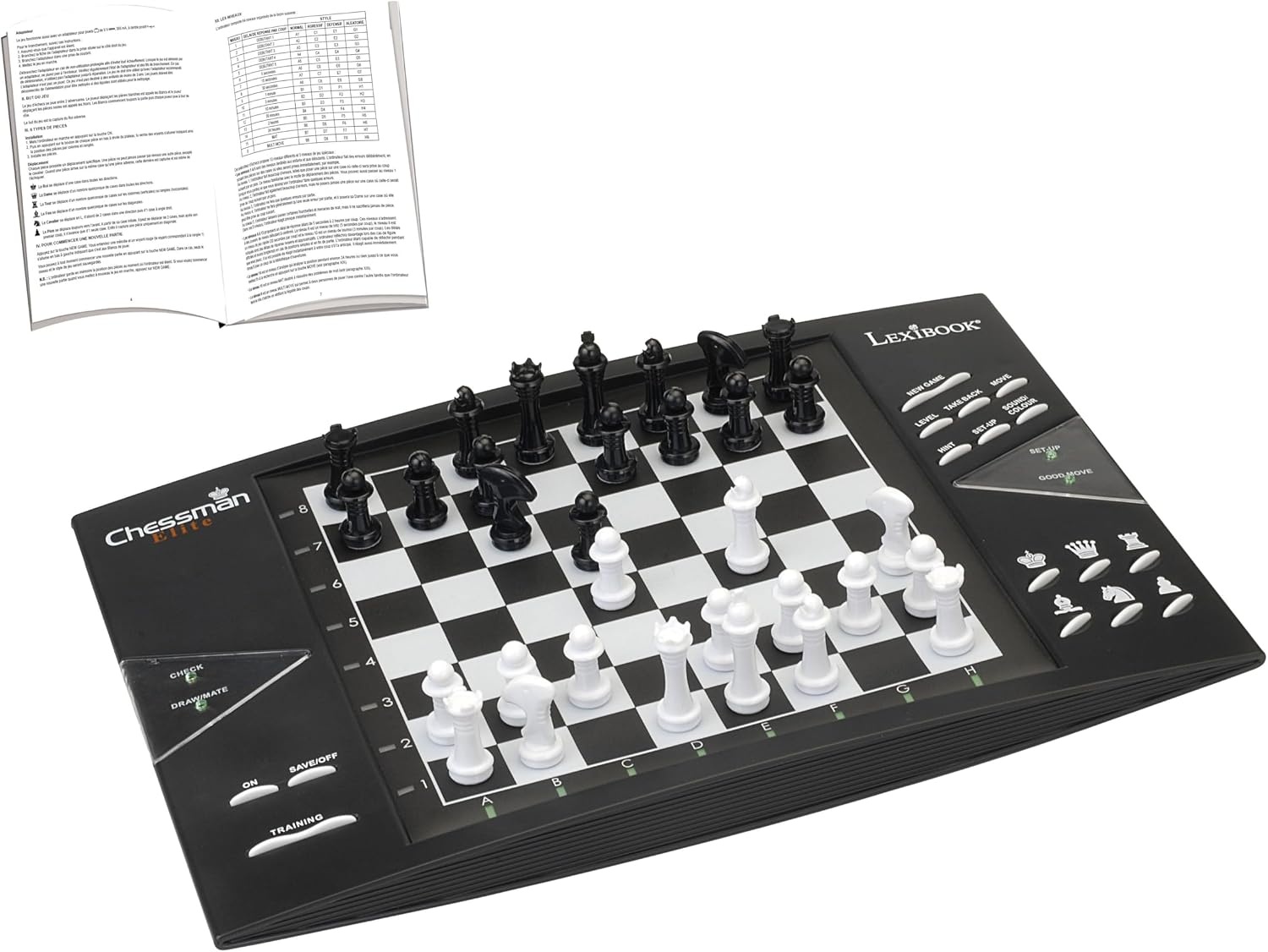 Interactief Schaakspel met 64 Niveaus & Trainingsmodus - Zwart - 29% Korting